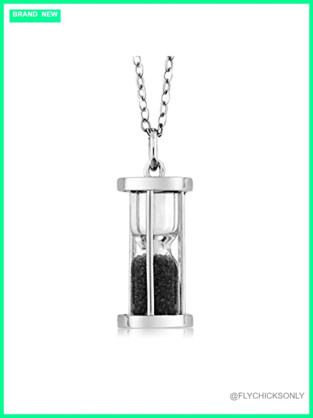 Gem Stone King 3/4 Cttw Diamond Gemstone Hourglass Pendant Necklace 925